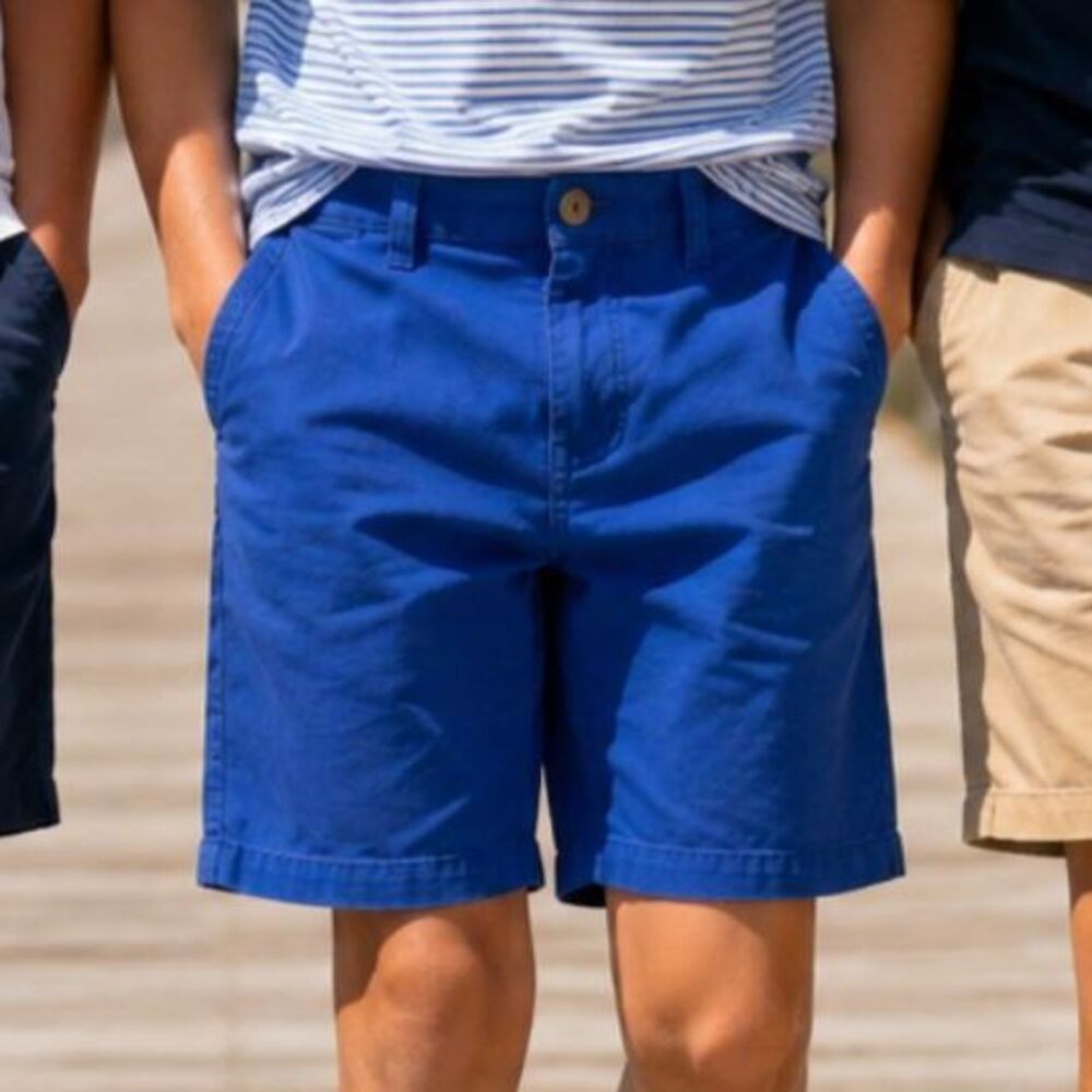 Cherokee Boys Bermuda Chino Shorts Size 14 Cobalt Blue Preppy Classic